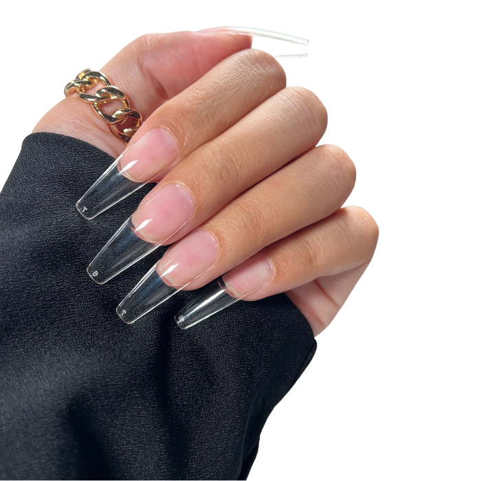 Long Coffin Gel Tips